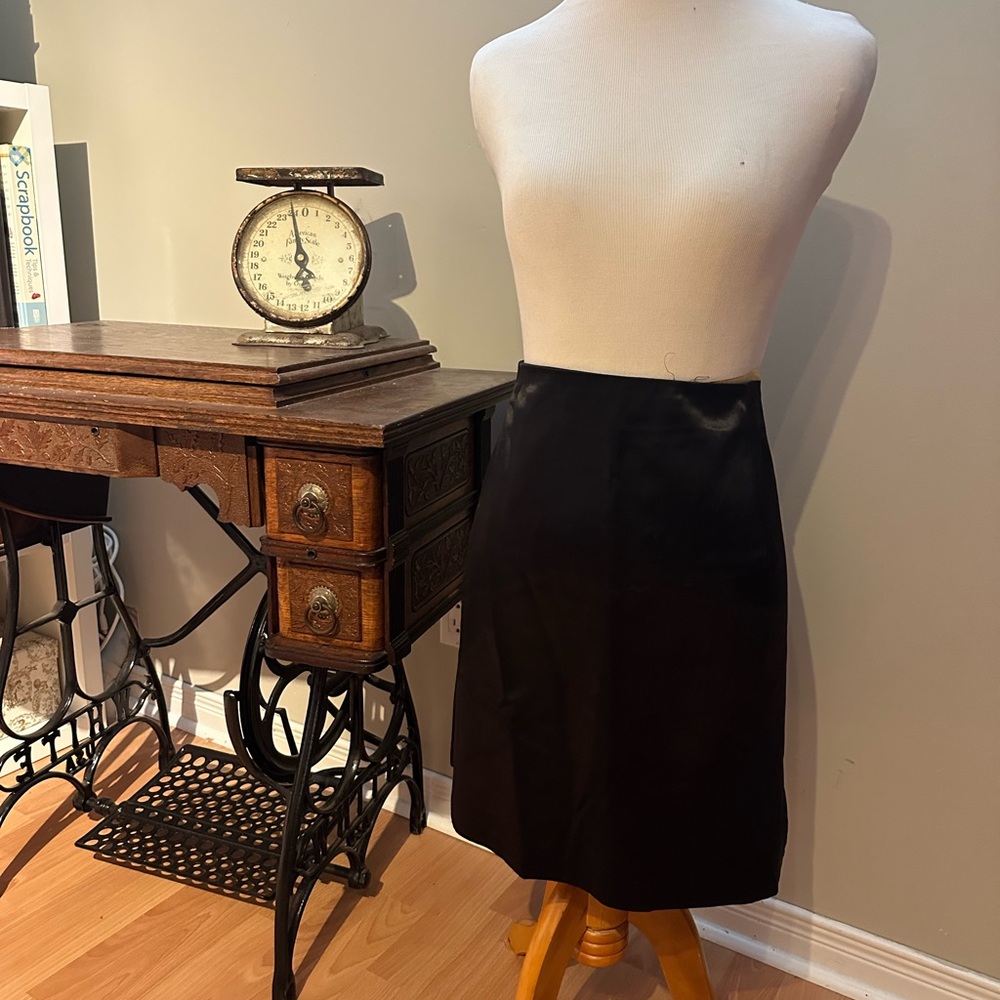 Black Silk/Satin Miniskirt